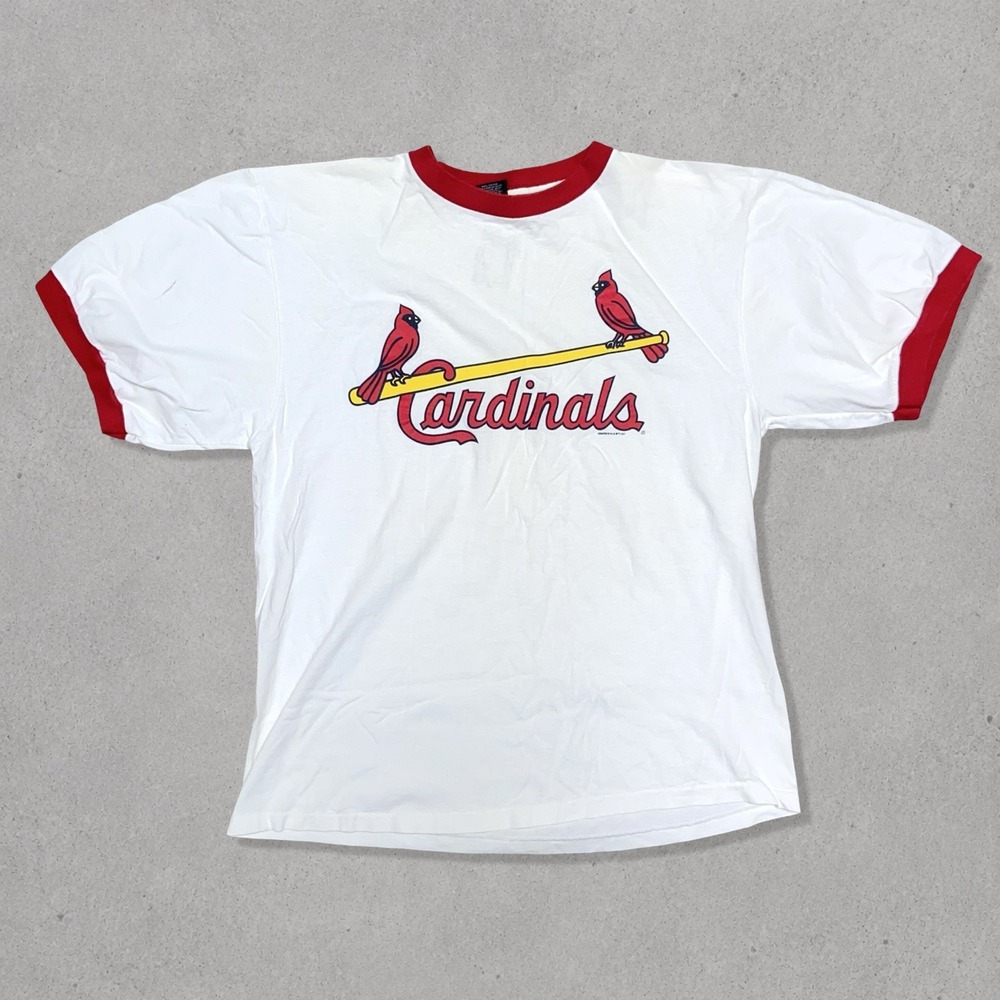 Vintage 1997 St Louis Cardinals Starter MLB Ringer T Shirt Size Large Made USA